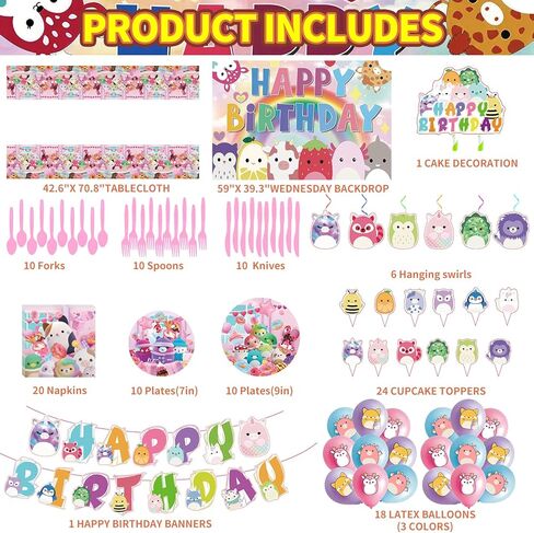 Birthday Party Supplies, Party Decorations Include Happy Birthday Banner, Backdrop, Tablecloth, Cake Toppers, Cupcake Toppers, Latex Balloons, Hanging Swirls, Knives, Spoons, Napkins ,Plates, Balloons in Saudi Arabia