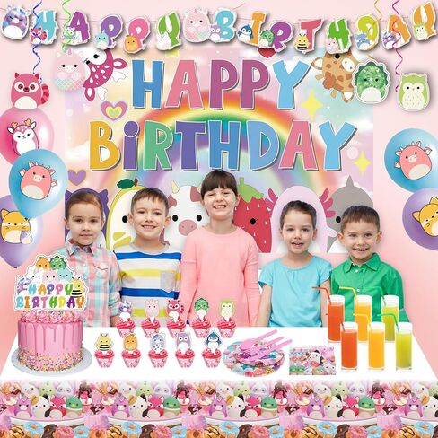 Birthday Party Supplies, Party Decorations Include Happy Birthday Banner, Backdrop, Tablecloth, Cake Toppers, Cupcake Toppers, Latex Balloons, Hanging Swirls, Knives, Spoons, Napkins ,Plates, Balloons in Saudi Arabia