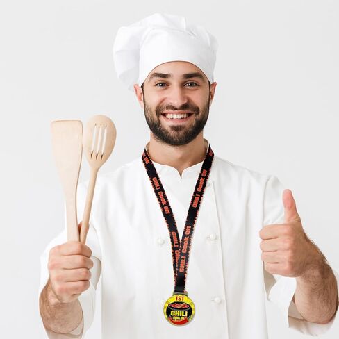 3 قطع من ميداليات الكأس لطهي الفلفل الحار مع شرائط الرقبة، ميداليات الفائز بالمركز الأول والثاني والثالث لحفل توزيع الجوائز in Kuwait