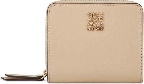 محفظة Nine West Grid 9 SLG بسحاب صغير حولها، بيج in Saudi Arabia