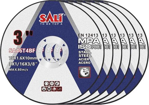 SALI 25 Pack Cut Off Wheels 3 Inch General Purpose Metal Cutting Wheel for 3 in Angle Grinders and Die Grinders- Cutting Disc Aggressive Cutting 3 * 1/16 * 1/4″Operating Up to 25000 RPM and 80 in Saudi Arabia