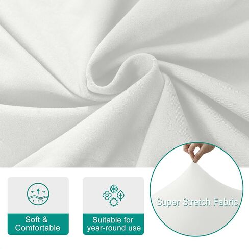 Arfntevss Sectional Couch Covers L Shape Super Stretch Corner Sofa Covers Non Slip Universal U Shaped Sofa Slipcovers Water Repellent Living Room Sectional Protector for Dogs Pets Cats (White, Large) in Saudi Arabia