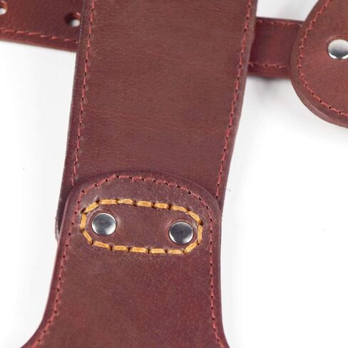 Leather Dog Harness No Pull Design Genuine Leather Durable Strong Pet Harness with Adjustable Straps Easy Control Pet Vest (M) in Saudi Arabia