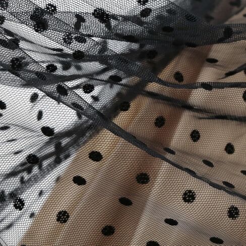 فستان كوكتيل نسائي 50s عتيق بدون أكتاف منقط أنيق عالي الخصر شبكي مرقع على شكل حرف a فساتين الحفلات المسائية in Kuwait