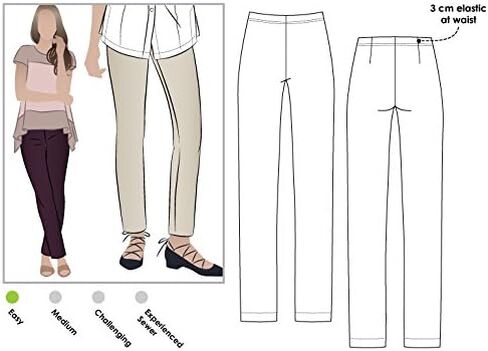 Style Arc Sewing Pattern - Margaret Stretch Woven Pant (Sizes 04-16) in Saudi Arabia