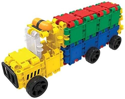 Clics construction toys, Glitter Bucket, 133 building blocks, 42 accessories and stickers,educational kids toys,STEM toys for 3 year old boys & girls and older, DURABLE TOYS made from RECYCLED PLASTIC in Saudi Arabia