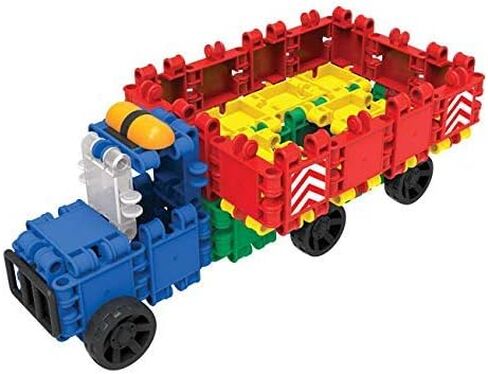 Clics construction toys, Glitter Bucket, 133 building blocks, 42 accessories and stickers,educational kids toys,STEM toys for 3 year old boys & girls and older, DURABLE TOYS made from RECYCLED PLASTIC in Saudi Arabia
