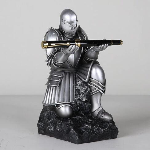 BC Home Decor Medieval Armour Statue, Single Pen Holder, Desk Accessories of Office Décor, Back to School Gfit，8.25" H, include Sign Pen, Hand Painted in Gold by Buildclassic in Saudi Arabia