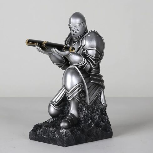 BC Home Decor Medieval Armour Statue, Single Pen Holder, Desk Accessories of Office Décor, Back to School Gfit，8.25" H, include Sign Pen, Hand Painted in Gold by Buildclassic in Saudi Arabia