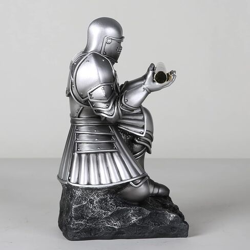 BC Home Decor Medieval Armour Statue, Single Pen Holder, Desk Accessories of Office Décor, Back to School Gfit，8.25" H, include Sign Pen, Hand Painted in Gold by Buildclassic in Saudi Arabia