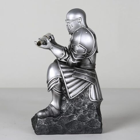 BC Home Decor Medieval Armour Statue, Single Pen Holder, Desk Accessories of Office Décor, Back to School Gfit，8.25" H, include Sign Pen, Hand Painted in Gold by Buildclassic in Saudi Arabia