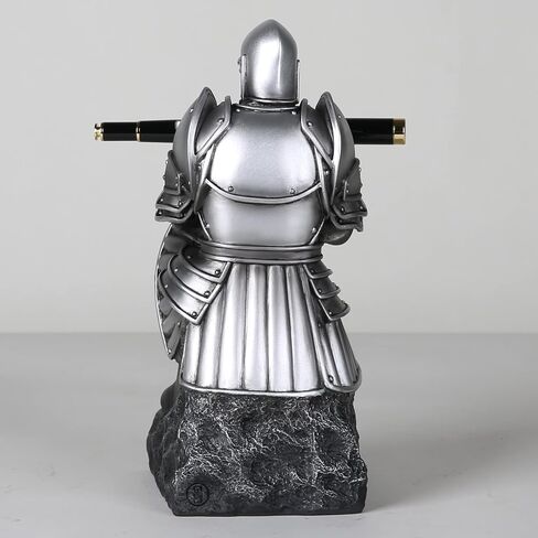 BC Home Decor Medieval Armour Statue, Single Pen Holder, Desk Accessories of Office Décor, Back to School Gfit，8.25" H, include Sign Pen, Hand Painted in Gold by Buildclassic in Saudi Arabia