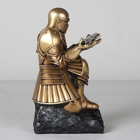 BC Home Decor Medieval Armour Statue, Single Pen Holder, Desk Accessories of Office Décor, Back to School Gfit，8.25" H, include Sign Pen, Hand Painted in Gold by Buildclassic in Saudi Arabia