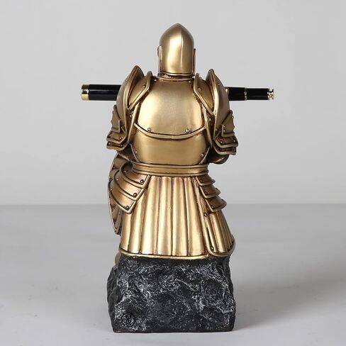 BC Home Decor Medieval Armour Statue, Single Pen Holder, Desk Accessories of Office Décor, Back to School Gfit，8.25" H, include Sign Pen, Hand Painted in Gold by Buildclassic in Saudi Arabia