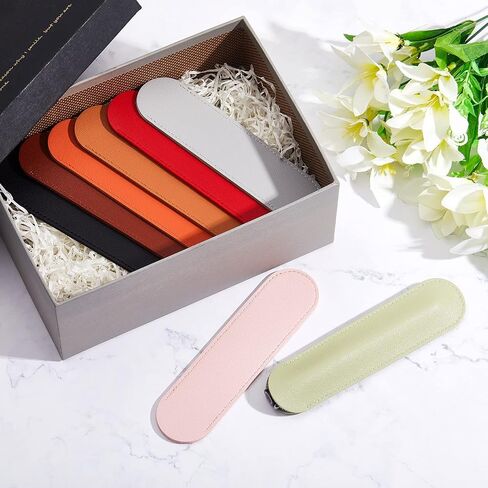 8 Pieces Pen Sleeve PU Leather Pen Case Vintage Pen Case Pocket Handmade Pen Leather Pouch for Single Pen in Saudi Arabia