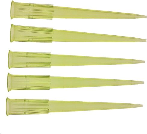 20 عبوة - أطراف ماصة 200ul، إبرة توزيع بأطراف مدببة كبيرة (غير معقمة، صفراء) in Kuwait