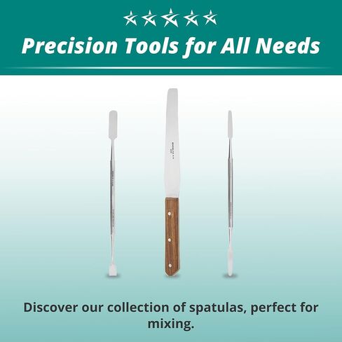 Excelta Double-Ended Spatula, Stainless Steel, Versatile Tool for Potting, Scraping, and Mixing Epoxy, 7 Inches, Intermediate in Saudi Arabia