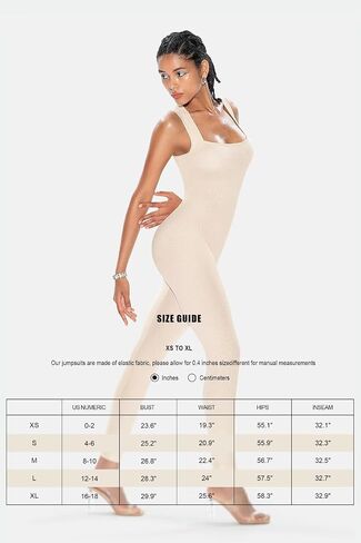 Vertvie Jumpsuits for Women Strappy Square Neck Ribbed Sleeveless One Piece Rompers Onesie Bodycon Workout Yoga Unitard in Saudi Arabia