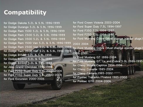 0280155715 Fuel Injectors Mushan Fuel Sprayer Replacement fit for Dodge Dakota Durango Ram 1500/2500/3500 1996-1999, F250 F350 Mustang Cobra Mustang GT,For Chevy Corvette Impala Camaro (8Pcs) in Kuwait