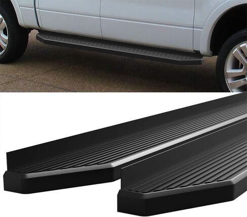HD Ridez Running Board 6" Silver Compatible with Ford F150 2004-2008 SuperCrew Cab (Nerf Bar Side Steps Side Bars) in Kuwait