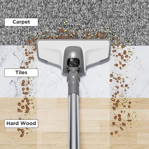 مكنسة كهربائية بعصا سلكية، مكنسة كهربائية صغيرة للمسكن بسلك، محرك قوي 650 وات 18000 باسكال، مكنسة كهربائية محمولة بسلك متعدد الاستخدامات لشعر الحيوانات الأليفة ذو الأرضية الصلبة، أبيض in Kuwait