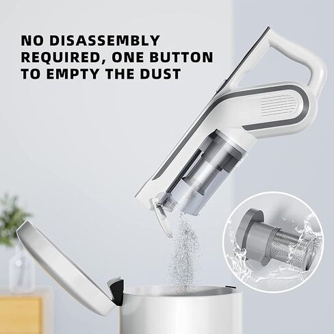 مكنسة كهربائية بعصا سلكية، مكنسة كهربائية صغيرة للمسكن بسلك، محرك قوي 650 وات 18000 باسكال، مكنسة كهربائية محمولة بسلك متعدد الاستخدامات لشعر الحيوانات الأليفة ذو الأرضية الصلبة، أبيض in Kuwait