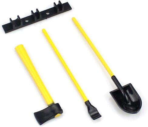 6 قطع RC ملحقات الديكور البلاستيكية مجموعة أدوات لـ 1/10 مقياس RC Rock Crawler 4WD D90 D110 SCX10 Wraith Gas Can Winch Jack Shovel Ax Pry Bar in Kuwait