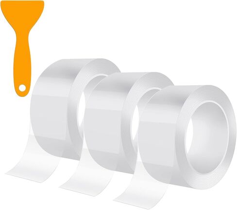 3 Roll White Caulk Tape Sealant Strip, Self-Adhesive Sealing Tape with Caulking Tool for Kitchen Countertop,tub Surround,Toilet Base,Bathtub Sink Edge Protector(1.5' x 10.5Ft) in Saudi Arabia