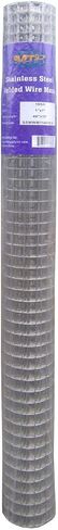 MTB SUPPLY SS304 Stainless Steel Welded Wire Mesh 48 inches x 10 feet- 1inch x 1inch Mesh 16GA(1.6mm) in Kuwait