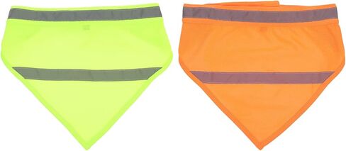 POPETPOP 2pcs الحيوانات الأليفة مثلث منشفة الحيوانات الأليفة مثلث المرايل البرتقال الكلب باندانا عاكس سترة الحيوان اللعاب المرايل ليلة المشي باندانا السلامة جرو مريلة منقوشة وشاح البوليستر كلب صغير عاكس in Kuwait