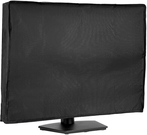 Black Anti-Static Dustproof Computer Monitor Cover, Waterproof PC Dust Cover, Full Body Computer Screen Protective Sleeve Cover (24*18*3.2") in Saudi Arabia