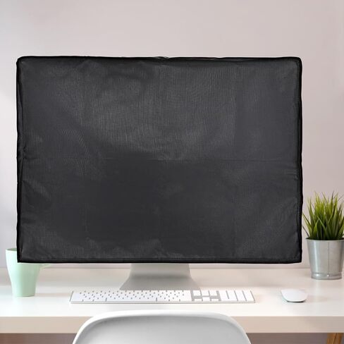 Black Anti-Static Dustproof Computer Monitor Cover, Waterproof PC Dust Cover, Full Body Computer Screen Protective Sleeve Cover (24*18*3.2") in Saudi Arabia