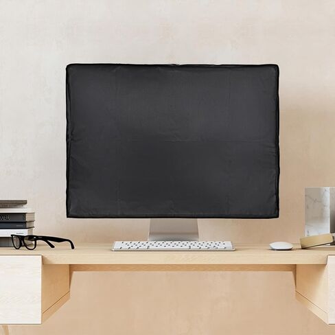 Black Anti-Static Dustproof Computer Monitor Cover, Waterproof PC Dust Cover, Full Body Computer Screen Protective Sleeve Cover (24*18*3.2") in Saudi Arabia