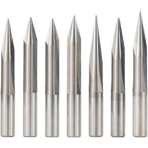 0.3-0.8mm V Shape Engraving Bit 15-30 Degrees 2 Flutes Straight Milling Cutter 6mm 1Pcs(6x0.6x20mm) in Saudi Arabia