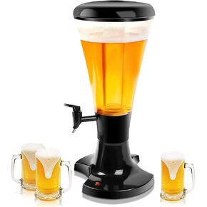 Beer Drinks Dispenser Beer Dispenser 3-Liter Beer Tower Beverage Dispenser with Detachable LED Lights, Party Ice Tube, Home Bar, Home Party Beverage Dispenser Home Bar Cask Ale Dispenser in Saudi Arabia