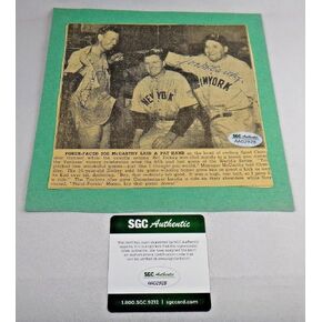 بيل ديكي جو مكارثي وقعت صورة صحيفة Cut SGC Authentic COA - Baseball Slabbed بطاقات موقعة in Kuwait