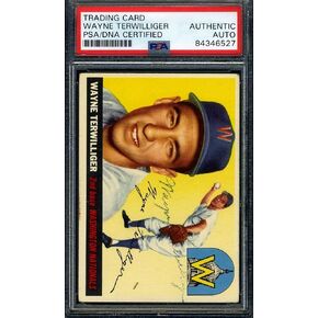 واين Terwilliger PSA DNA COA توقيع 1955 Topps توقيعه - بطاقات موقعة للبيسبول in Kuwait