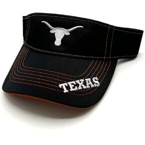 Officially Licensed Texas University Classic Edition Visor Hat Adjustable Team Logo Embroidered Solid Cap (Black) in Saudi Arabia