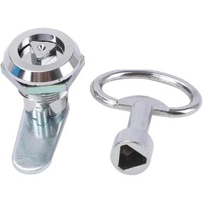 Zinc Alloy Triangular Cylinder Cam Lock Electrial Cabinet with Key Distribution Box Cabinet Tongue Locks with Key 1Pcs(4Sets-with Key-Zinc) in Saudi Arabia