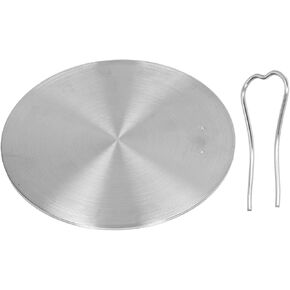 Heat Diffuser Plate, Stainless Steel Cooking Induction Adapter Simmer Plate Induction Cooktop Converter Plate with Detachable Handle for Electric Gas Glass Cooktop (18#) in Kuwait