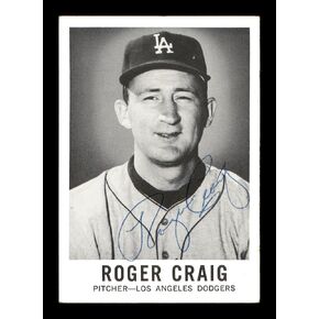 Roger Craig Motographed 1960 Leaf Card #8 Los Angeles Dodgers SKU #198806 - MLB Motoprooged Cards in Kuwait