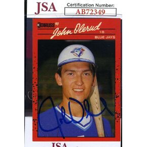 وقع جون أولرود JSA Coa 1990 Donruss Autograph - بطاقات موقعة للبيسبول in Kuwait