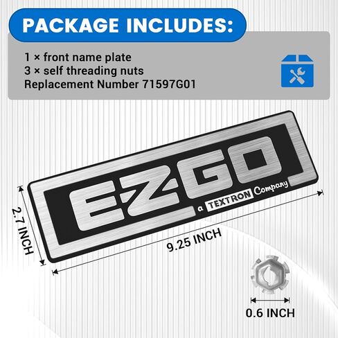 Name Plate for EZGO TXT 1994-2010 Gas & Electric Golf Carts 71037G01 in Saudi Arabia