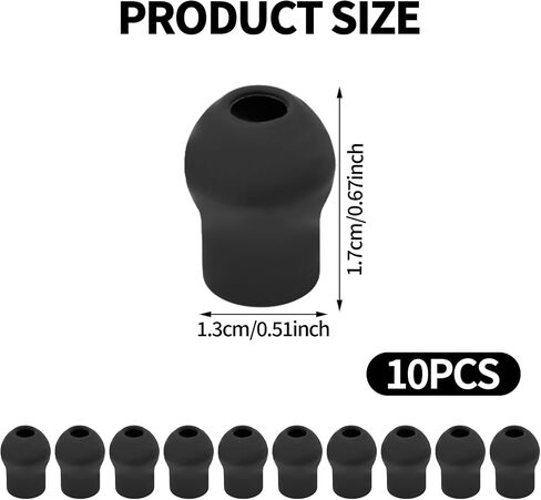 10pcs Ear Tips Replacement for EKO CORE 500 Digital Stethoscope, Soft Ear Pieces Earplugs Accessories Silicone Stethoscope Parts Replacement Eartips Earpieces(Black) in Saudi Arabia