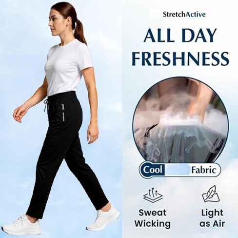 سراويل نشطة تمتد للنساء ، comfysfit.com بانت ، تمتد - نساء فائق الامتداد السراويل الحرير الراحة غير الرسمية in Saudi Arabia