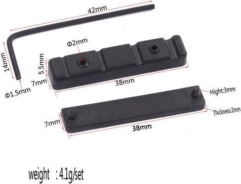 Alnicov Adjustable POM Nut for 4 Strings Bass Guitar,Black in Saudi Arabia