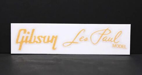 2pcs مناسبة لملصقات شعار Gibson Les Paul - ملصقات نقل مياه الغيتار الكهربائية DIY - فيلم قابل للإزالة - الذهب in Saudi Arabia