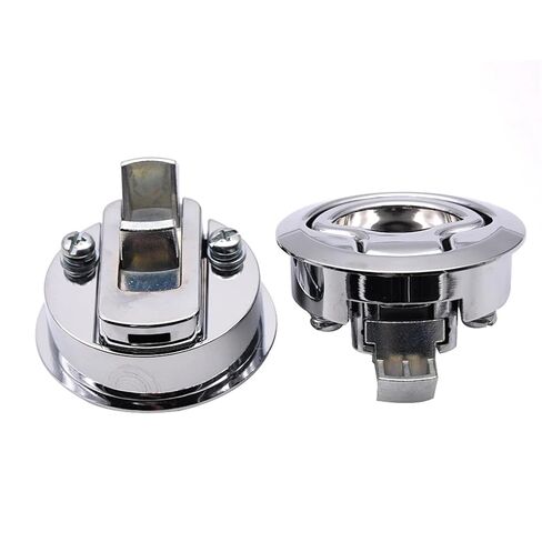 2Pcs Stainless Steel Non-Locking Boat Hatch Latch Pull Flush Round Marine Latche Fit for RV Hatch Door Cabinet in Kuwait