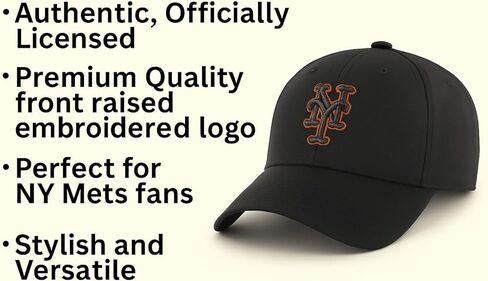 NY Mets Mets Black MVP HAT Classic Team Team مرخص رسميًا in Saudi Arabia