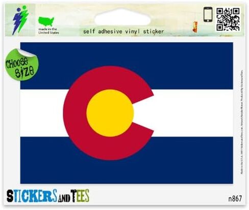 Colorado State Flag Vinyl Car Bumper Window Sticker 3" x 2" in Saudi Arabia